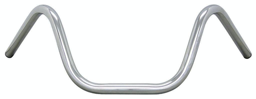 Chrome Buckhorn Bars 1"