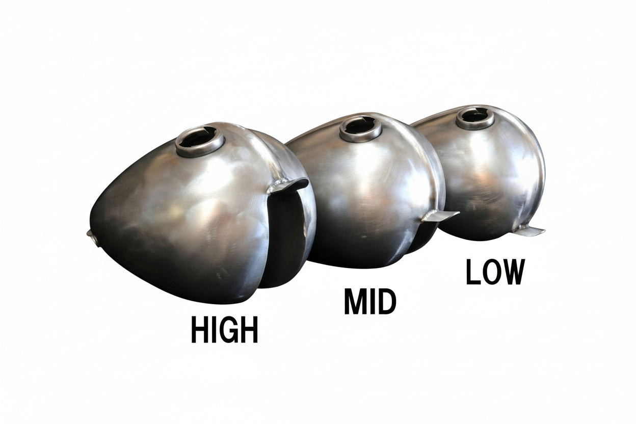 Ribbed Wassel  Style Tank, Offset Filler